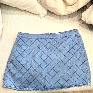 Eloquii Quilted Denim Mini Skirt size 22